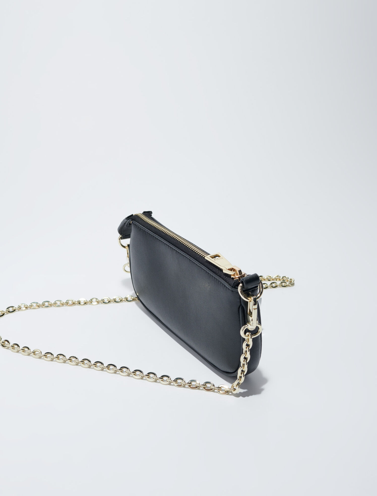 Pochette en cuir lisse