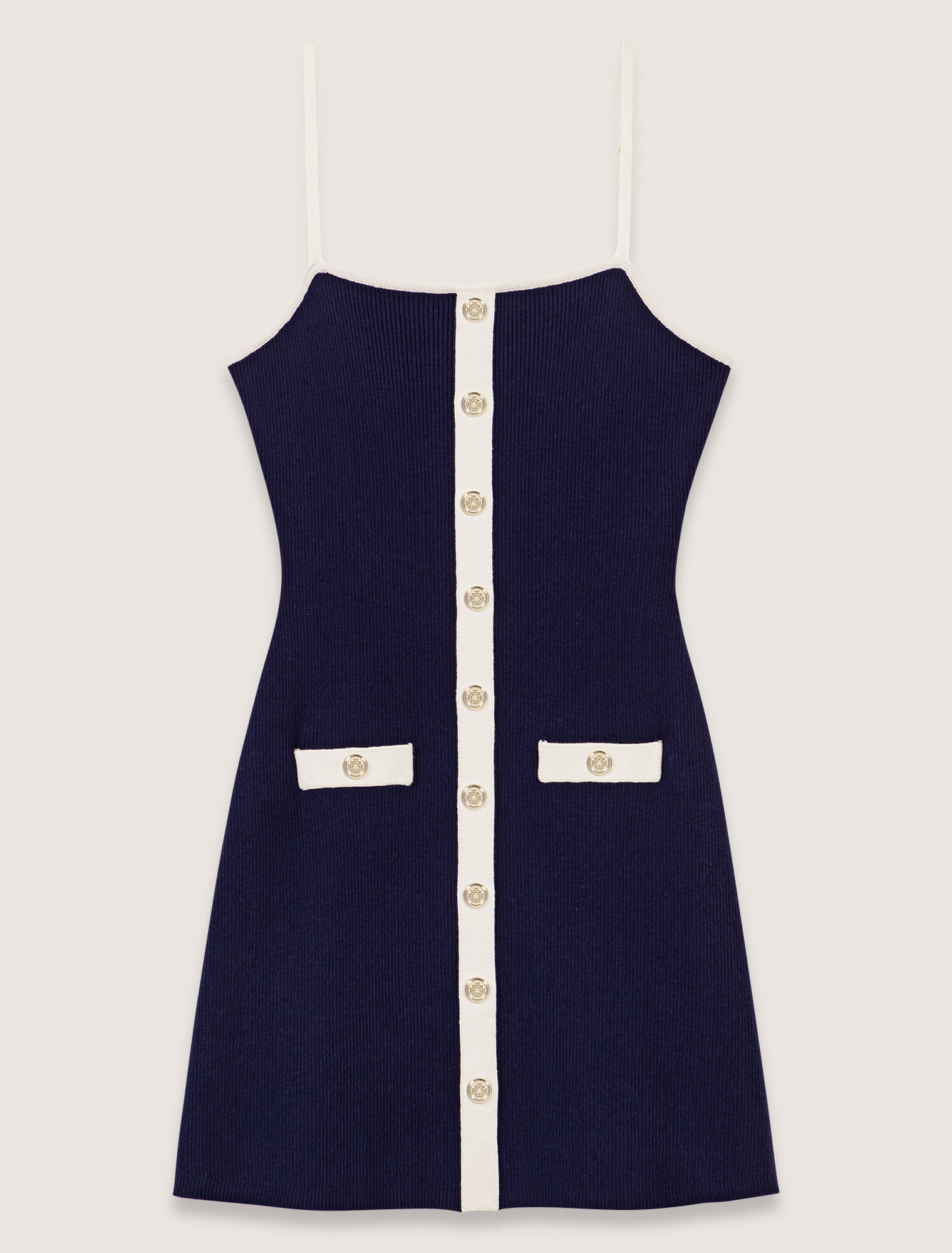 Rib knit short dress