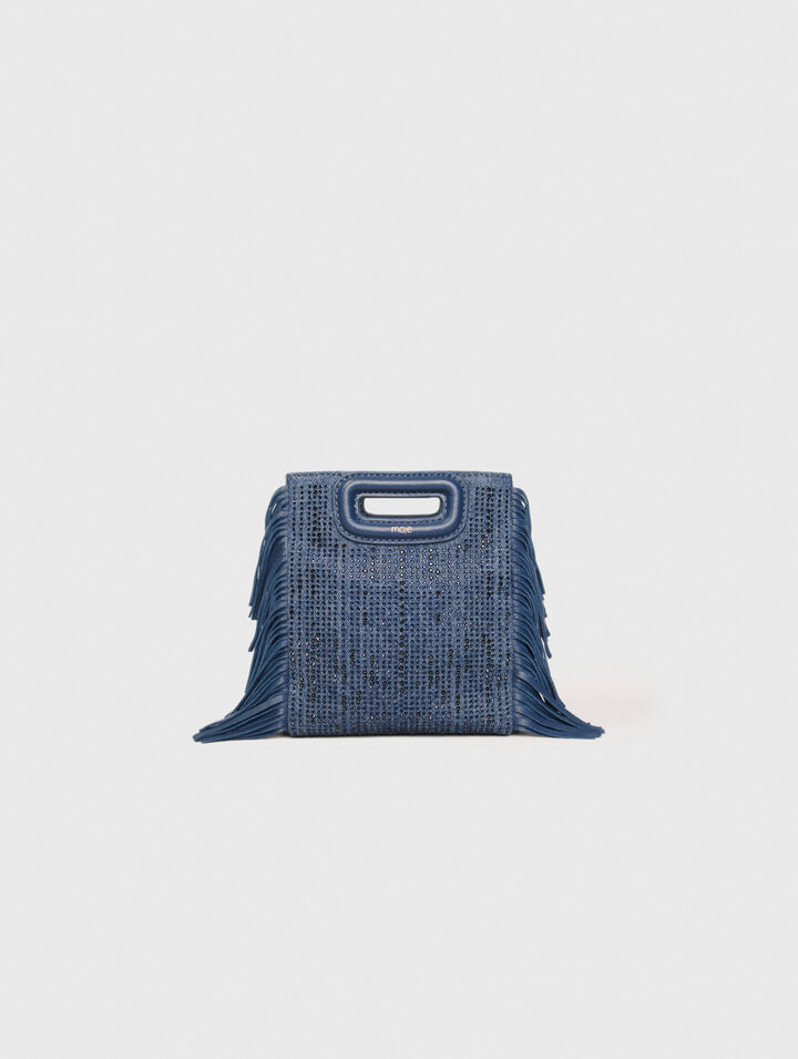Sac M Mini en denim strassé