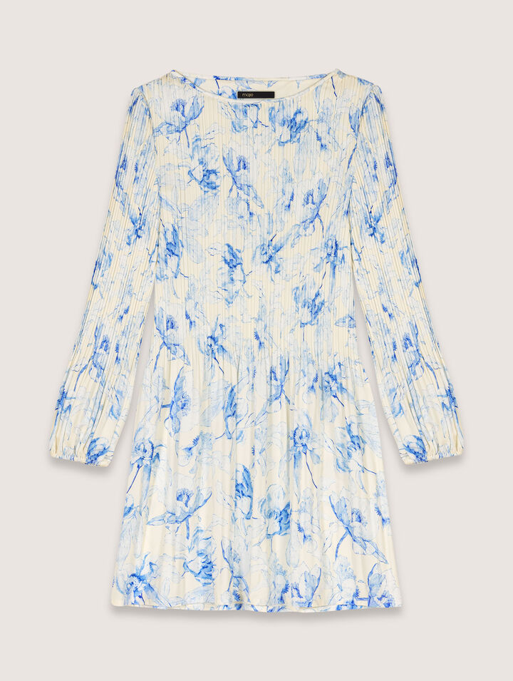 Robe plissée imprimée